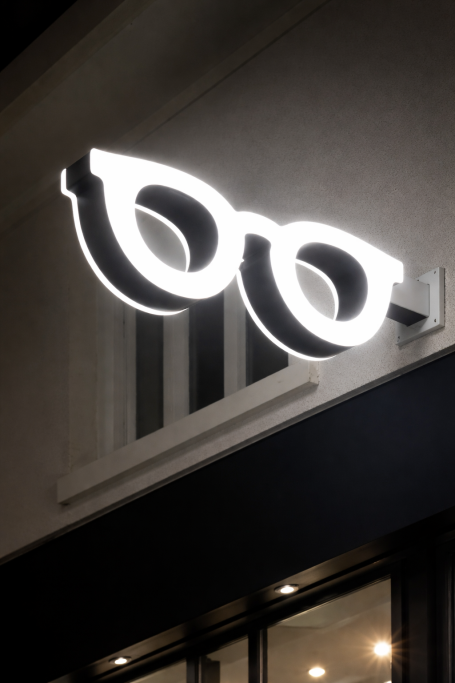 Enseigne LED Lunettes Opticien Double Face
